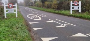 Village Gateways as drivers enter the village of Binton in Warwickshire